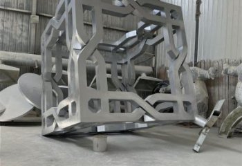 立方體雕塑特供，地標(biāo)擺件，鏤空鏤空立方體雕塑選用