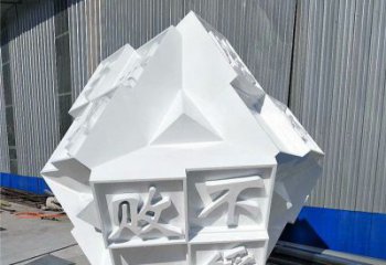 魔方雕塑點(diǎn)擊，城區(qū)小品，園林字體魔方雕塑承接