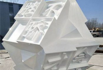 魔方雕塑供應(yīng)，美陳雕塑，字體魔方雕塑定制廠家
