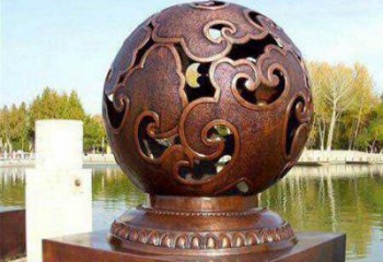 鏤空球雕塑標(biāo)準(zhǔn)，陸地?cái)[件，烤漆鏤空球雕塑定制