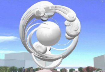 鏤空球雕塑定制，露天雕塑，烤漆鏤空球雕塑展品