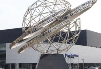 鏤空球雕塑精選，美陳雕塑，烤漆鏤空球雕塑訂做