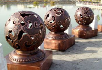 鏤空球雕塑生產(chǎn)，鋼管組合，烤漆鏤空球雕塑廠家