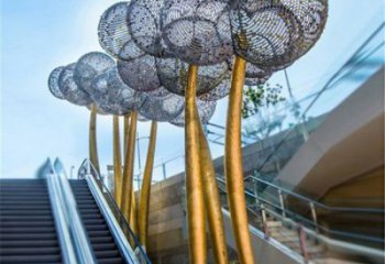 空心球雕塑優(yōu)選，拉絲工藝，鏤空空心球雕塑廠家承接