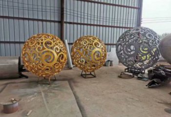 棱面球雕塑承接，城市裝飾，鏤空棱面球雕塑生產(chǎn)商
