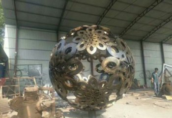 球體雕塑供應(yīng)，花園小品，不銹鋼球體雕塑展品