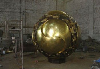 燈光球雕塑擺件定制，市標(biāo)雕塑，不銹鋼燈光球雕塑廠