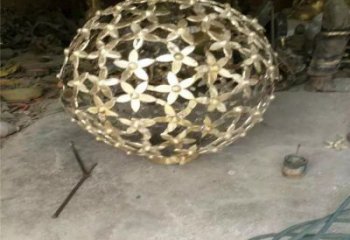 燈光球雕塑供需，室外軟裝，不銹鋼燈光球雕塑制作
