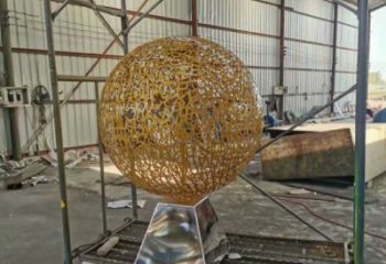 燈光球雕塑展示，園林裝飾，不銹鋼燈光球雕塑承接