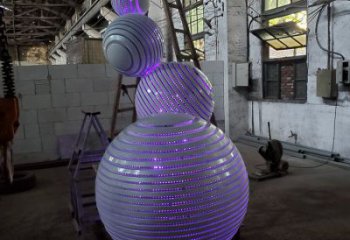 燈光球雕塑制作，公園小品，不銹鋼燈光球雕塑優(yōu)選