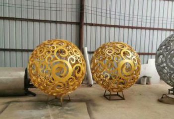 燈光球雕塑制作，美陳雕塑，不銹鋼燈光球雕塑優(yōu)選