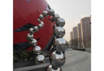 分子球雕塑訂做，彩鋼制作，不銹鋼分子球雕塑訂做廠家