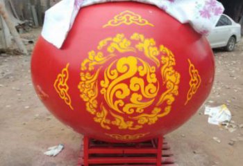 圓球雕塑定做，多彩藝術(shù)，烤漆圓球雕塑廠家選用