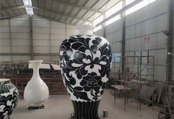 花瓶雕塑提供，美陳雕塑，玻璃鋼花瓶雕塑承接