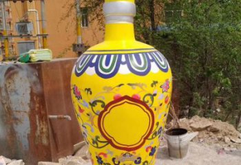 花瓶雕塑展品，彩鋼制作，玻璃鋼花瓶雕塑精品