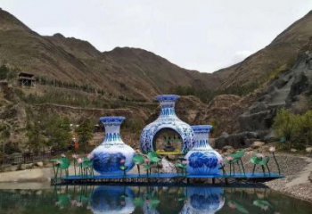 花瓶雕塑通用，街道標識，玻璃鋼花瓶雕塑承接