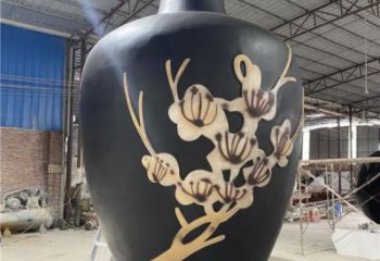 制造花瓶雕塑專供，地標(biāo)擺件，玻璃鋼花瓶雕塑訂做