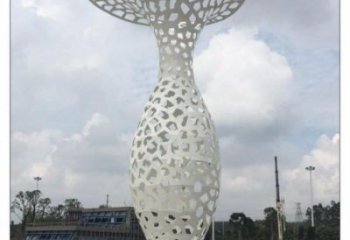 花瓶雕塑制作，城市裝飾，不銹鋼鏤空花瓶雕塑標(biāo)準(zhǔn)