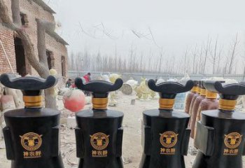 酒瓶雕塑供求，美陳雕塑，玻璃鋼酒瓶雕塑優(yōu)選