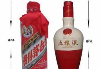 酒瓶雕塑精選，中式工藝，玻璃鋼酒瓶雕塑廠家供給