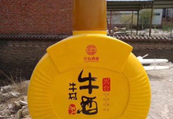 洋酒瓶雕塑生產(chǎn)商，街頭藝術(shù)，藝術(shù)玻璃鋼洋酒瓶雕塑精選