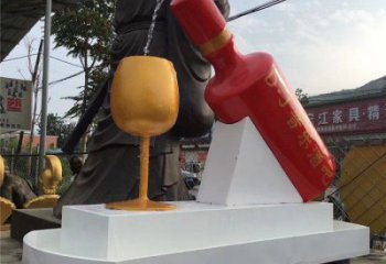 酒瓶雕塑批發(fā)，廣場(chǎng)系列，流水酒瓶雕塑供需