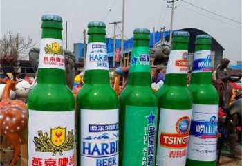 啤酒瓶雕塑精品，景觀概念，玻璃鋼啤酒瓶雕塑通用