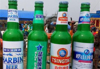 啤酒瓶雕塑制作選用，景區(qū)案例，仿古彩繪工藝制造商