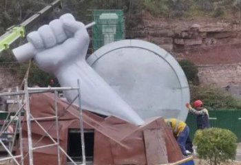 拳頭雕塑精選，景觀概念，不銹鋼拳頭雕塑觀賞型