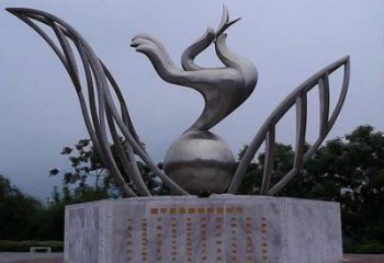 手拈花雕塑精選，戶外雕塑，不銹鋼手拈花雕塑優(yōu)價(jià)