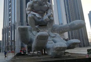 沉思者雕塑廠家，鍛造工藝，手托沉思者雕塑承接