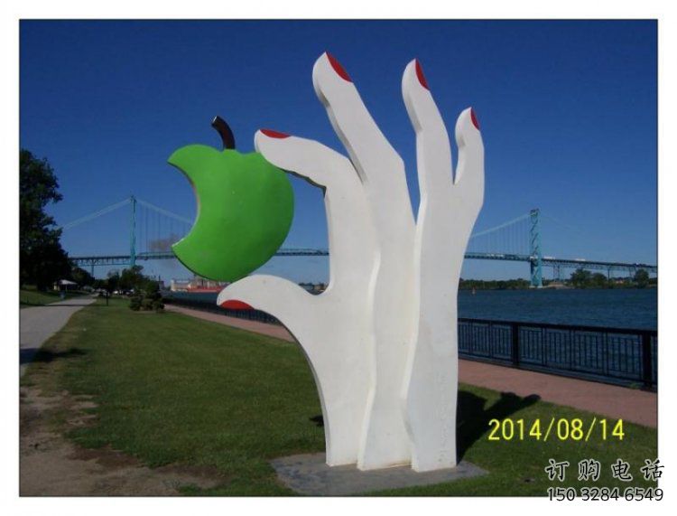 手掌雕塑提供，園林裝飾，不銹鋼手掌雕塑承接