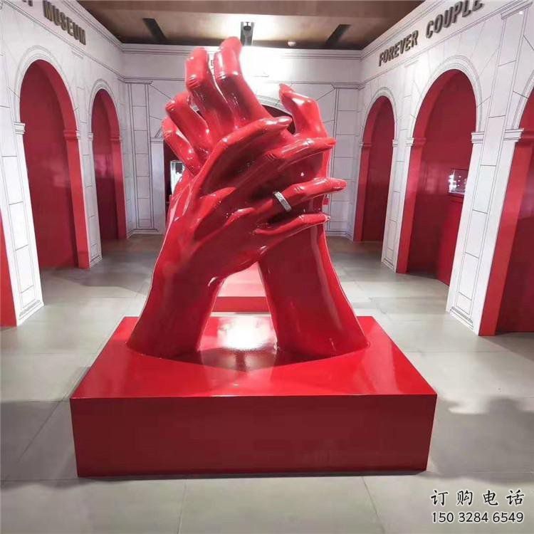 握手雕塑制作，歐式風(fēng)格，地產(chǎn)不銹鋼握手雕塑優(yōu)選