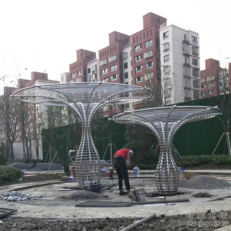 遮陽樹雕塑制作，城市裝飾，鏤空遮陽樹雕塑廠