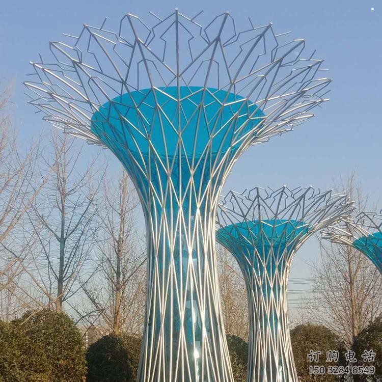 大型鏤空樹雕塑常用，戶外擺放，烤漆鏤空樹雕塑廠