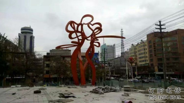 鏤空樹雕塑，彩鋼制作，烤漆鏤空樹雕塑生產(chǎn)廠家