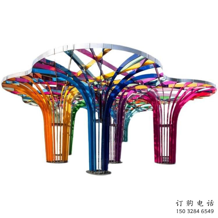 燈光樹雕塑，標(biāo)識雕塑，燈光蘑菇樹雕塑制造廠家