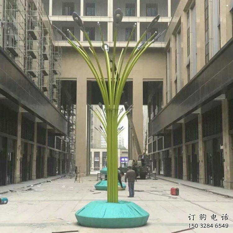 燈光樹(shù)雕塑承接，美陳雕塑，燈光蘑菇樹(shù)雕塑定制廠家