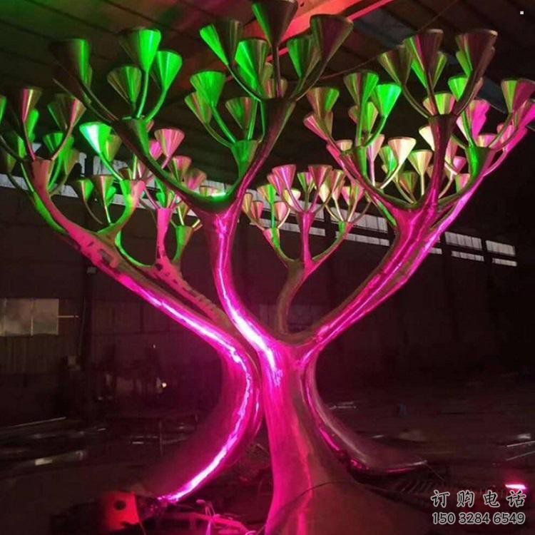 戶外燈光樹(shù)雕塑通用，陸地?cái)[件，燈光蘑菇樹(shù)雕塑優(yōu)選