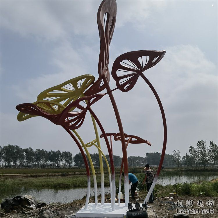 芭蕉葉雕塑常用，景觀概念，不銹鋼芭蕉葉雕塑生產(chǎn)