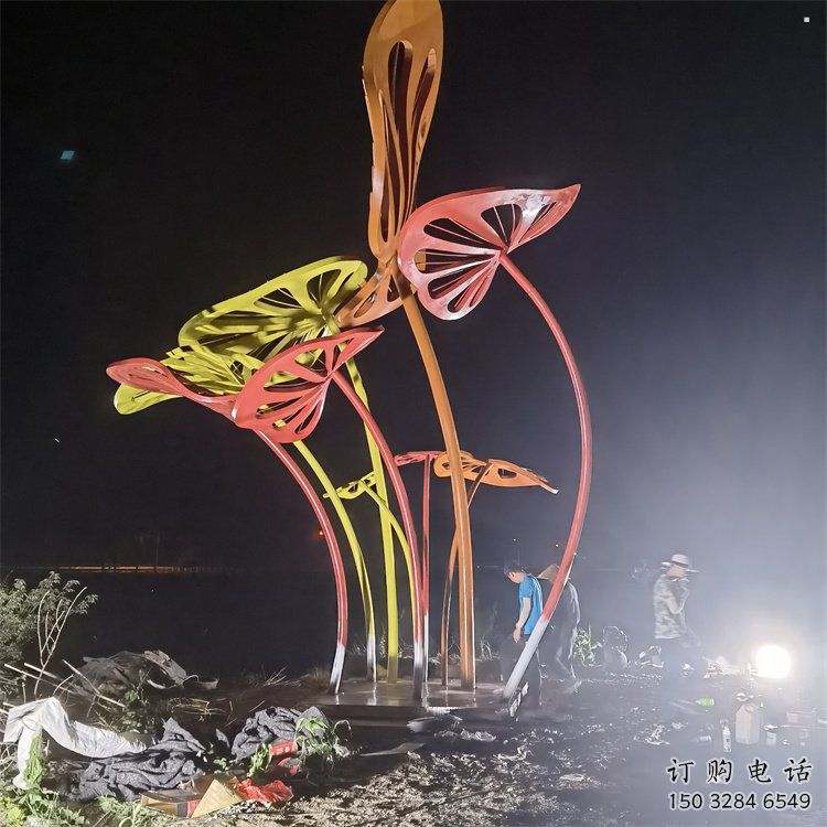芭蕉葉雕塑精選，露天雕塑，不銹鋼芭蕉葉雕塑制作廠家