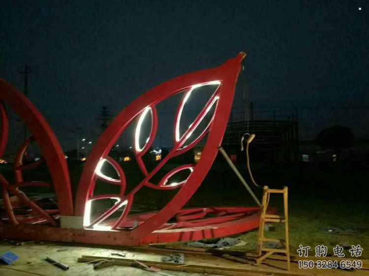 燈光樹葉雕塑精選，景觀概念，燈光樹葉雕塑生產(chǎn)廠家