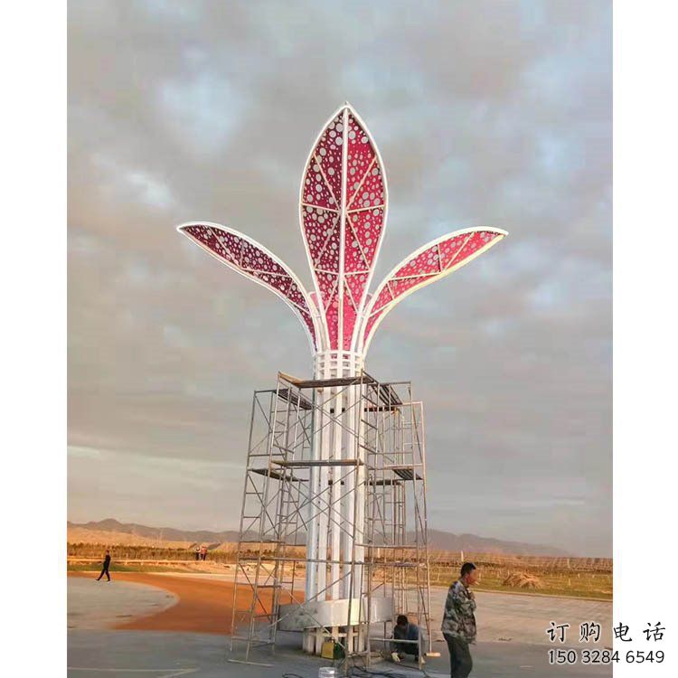 樹葉雕塑精選，彩鋼制作，園林烤漆樹葉雕塑標(biāo)準(zhǔn)