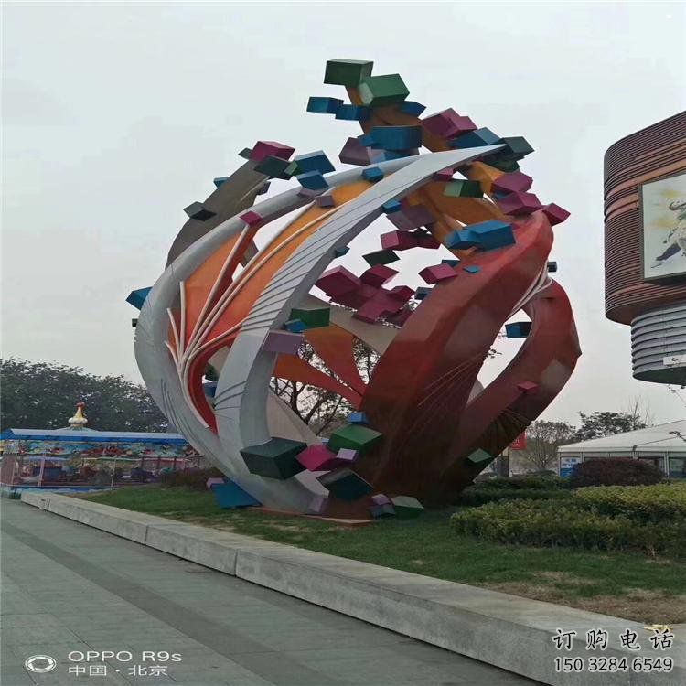 樹葉雕塑精選，市標(biāo)雕塑，金屬烤漆樹葉雕塑廠家