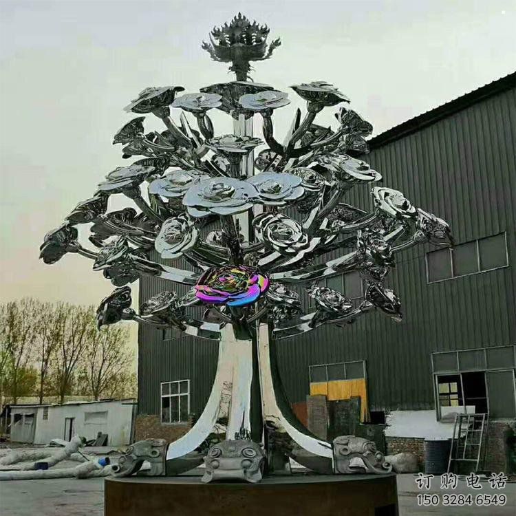 花樹雕塑工廠，廣場(chǎng)雕塑，不銹鋼花樹雕塑點(diǎn)擊
