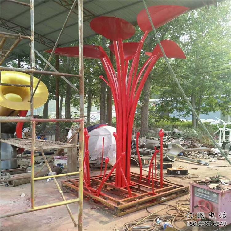 花樹(shù)雕塑定做，公園小品，烤漆不銹鋼花樹(shù)雕塑定價(jià)