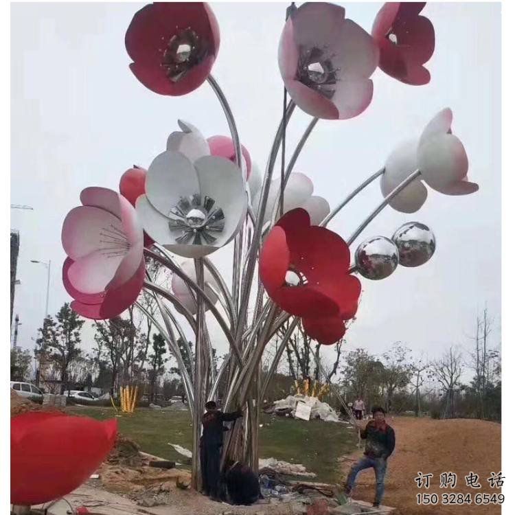 花樹雕塑加工，烤漆工藝，不銹鋼花樹雕塑廠家精選