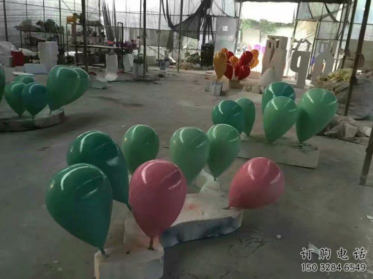 氣球樹雕塑精選，美陳雕塑，玻璃鋼氣球樹雕塑觀賞型
