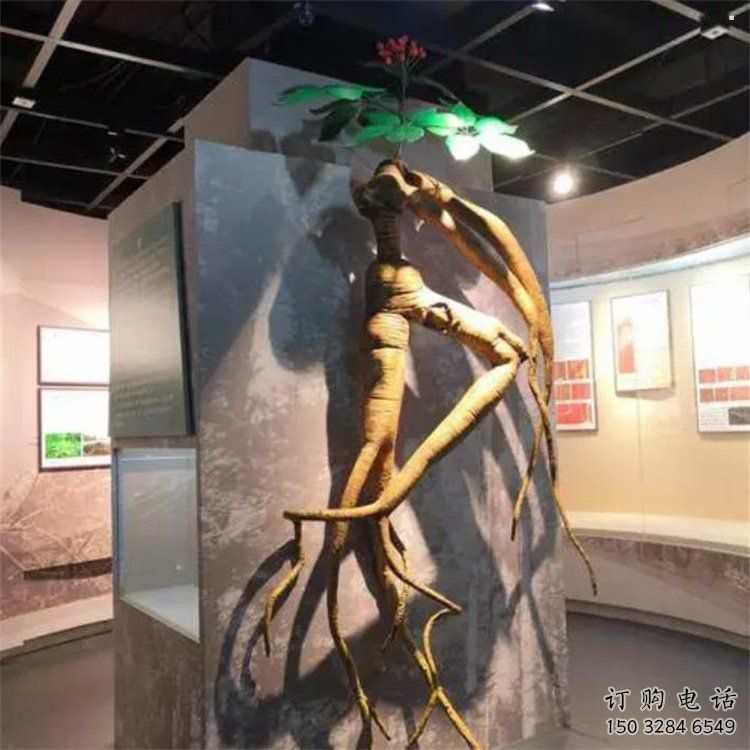 人參雕塑承接，形象組合，室外人參樹雕塑廠家