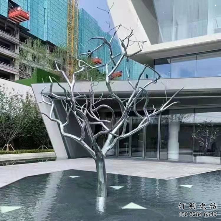 樹干雕塑制造商，多彩藝術(shù)，抽象不銹鋼樹干雕塑精選